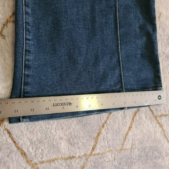 KUT from the Kloth Meg High Rise Wide Leg Cropped Jeans Size 16 Utility Pockets - Picture 7 of 8